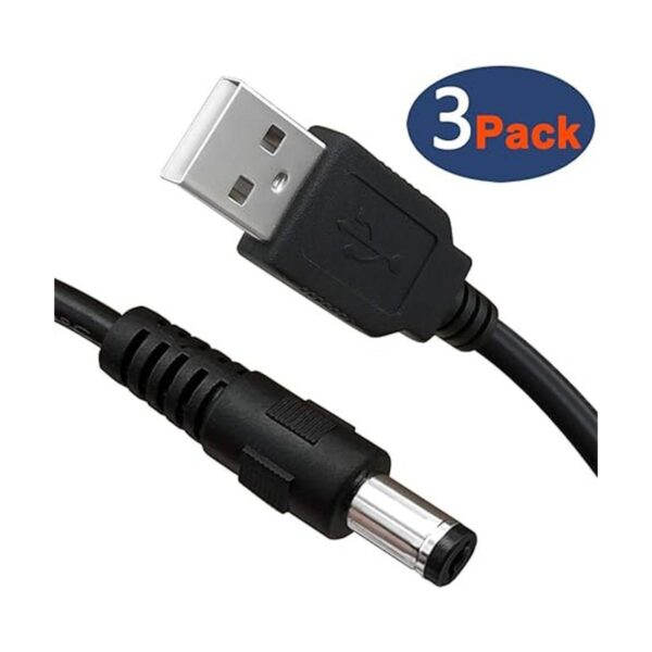 Paquete de 3 conectores USB 2.0 tipo A macho a DC 0.217 x_5