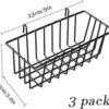 Paquete de 3 cestas de alambre colgantes de panel de