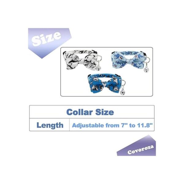 Paquete de 3 collares para gatos con bonito lazo extraíble_2