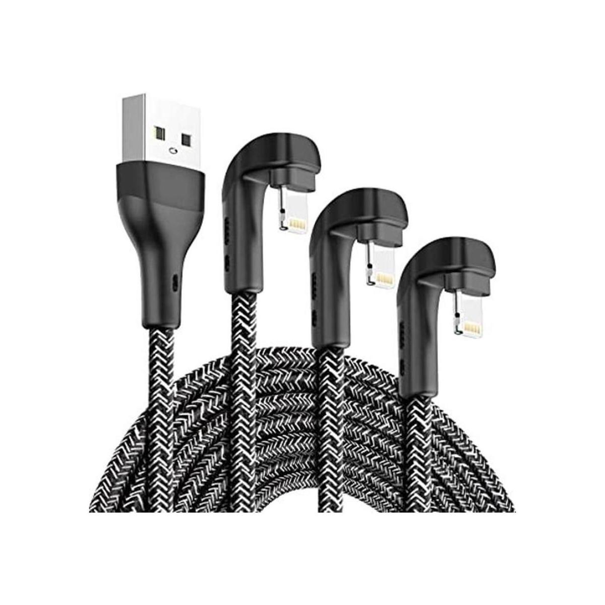 Paquete de 3 cargadores de 90 grados para iPhone de 6