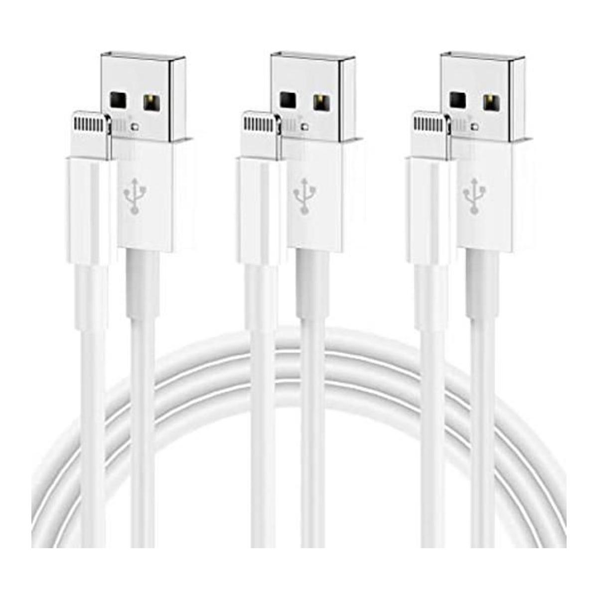 Paquete de 3 cables de carga largos para iPhone de 10