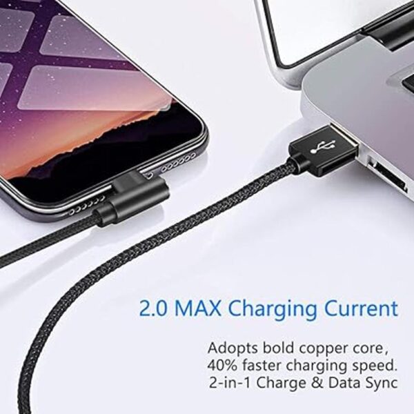 Paquete de 3 cables Lightning de 6 pies cable de carga_5