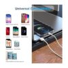 Paquete de 3 cables de carga largos para iPhone de 6 pies_3