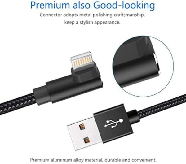 Paquete de 3 cables Lightning de 6 pies cable de carga_3