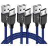 Paquete de 3 cables de carga de controlador PS4 de 6 pies_1