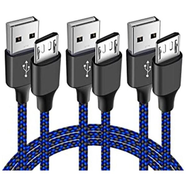 Paquete de 3 cables de carga de controlador PS4 de 6 pies_1