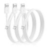 Paquete de 3 cables de carga largos para iPhone de 6 pies_1