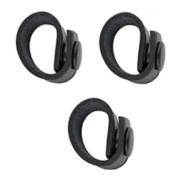 Paquete de 3 cables para radio de bomberos con broche negro_1