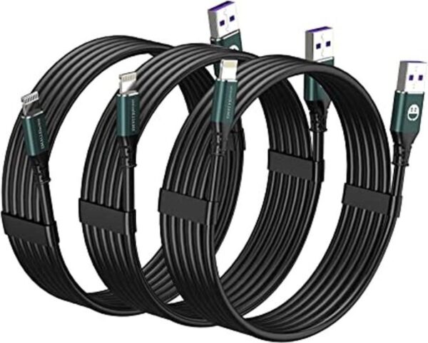 Paquete de 3 cargadores con certificación MFi cable de_1