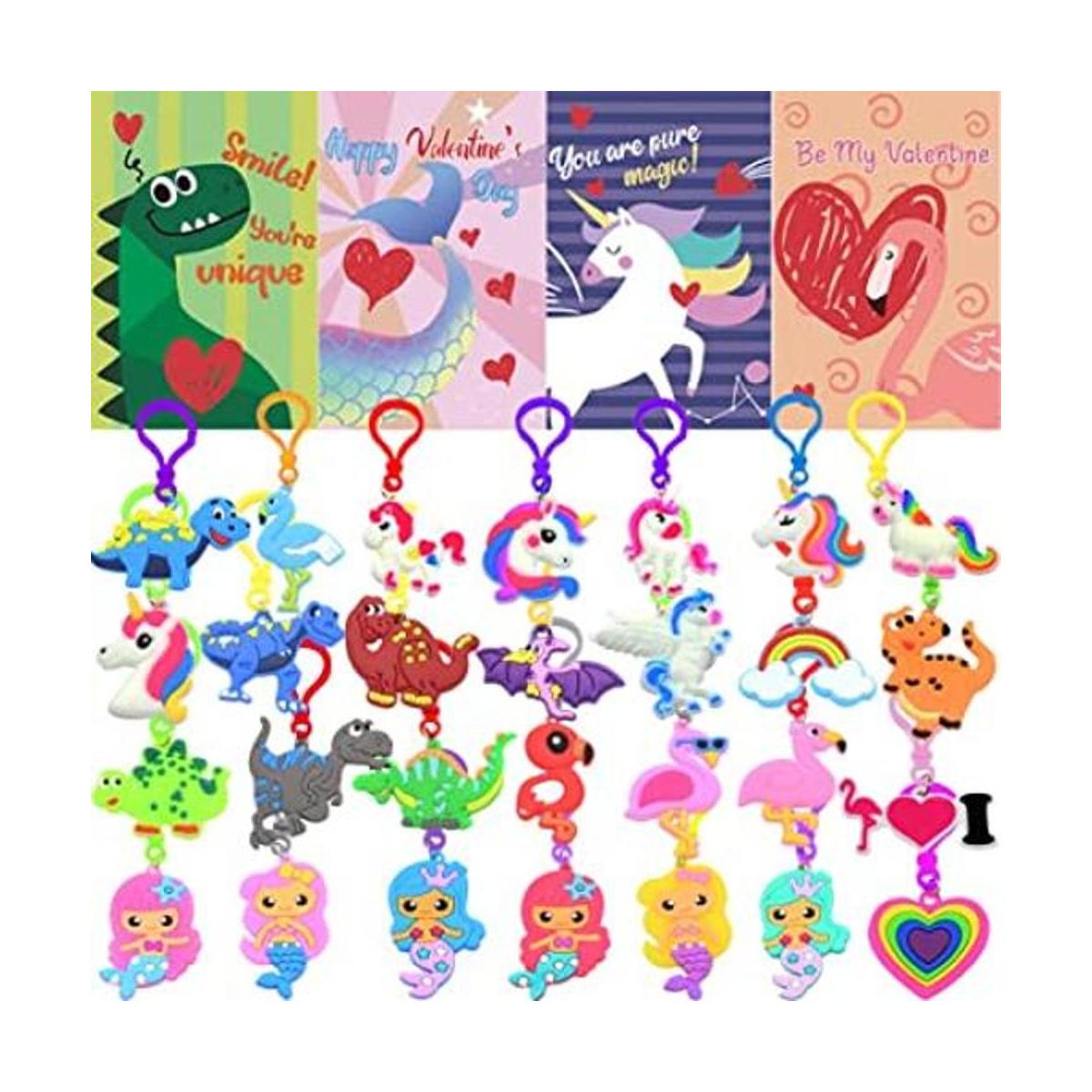 Paquete de 28 tarjetas de San Valentín para niños con
