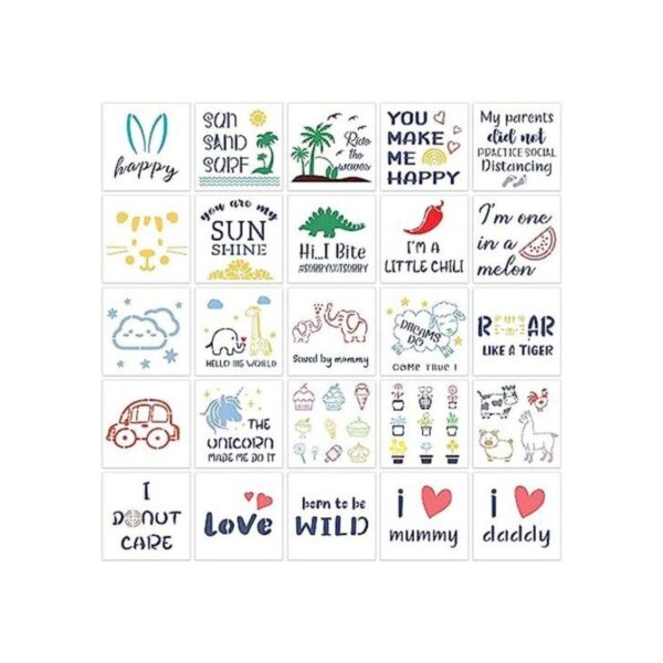 Paquete de 25 plantillas para baby shower plantillas de