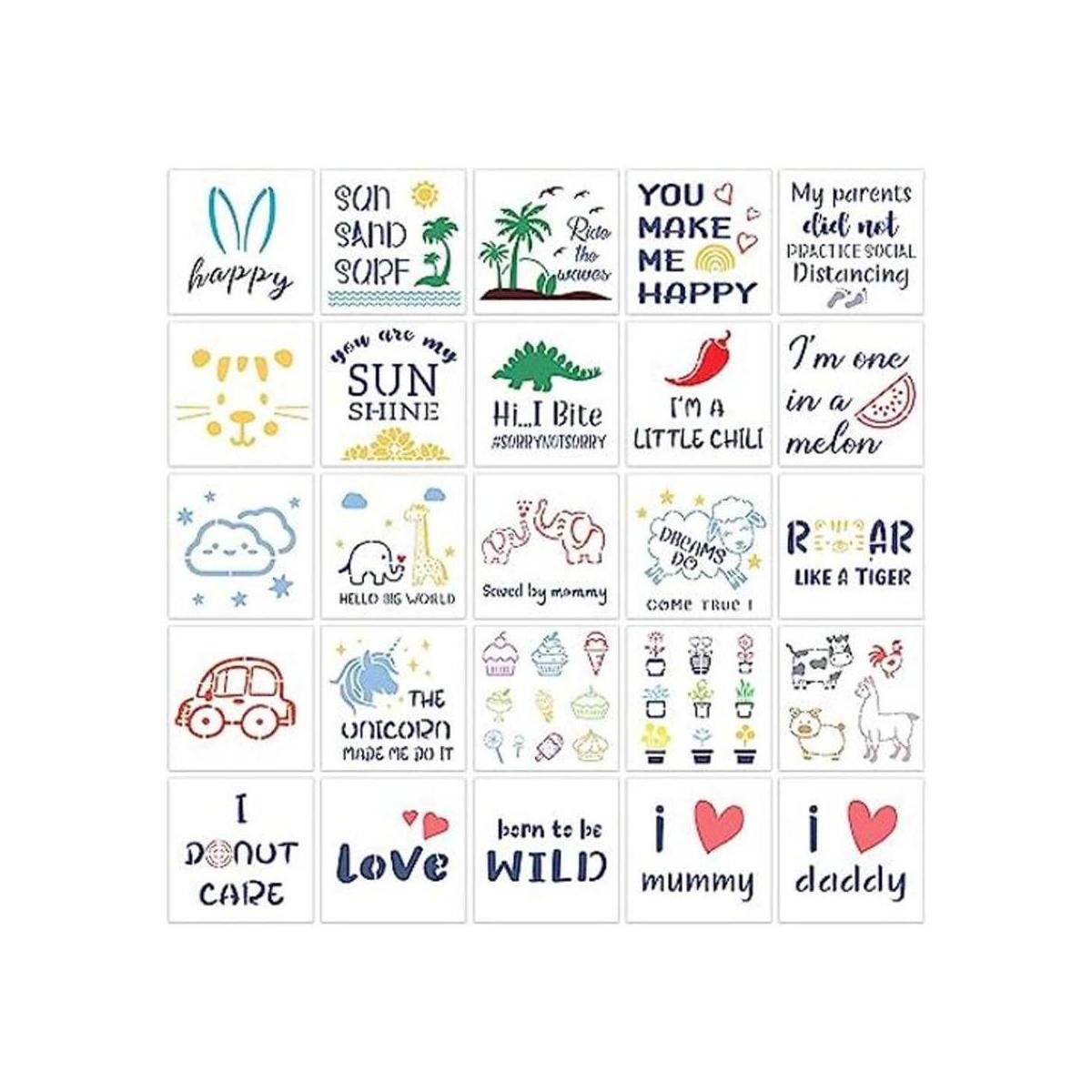 Paquete de 25 plantillas para baby shower plantillas de