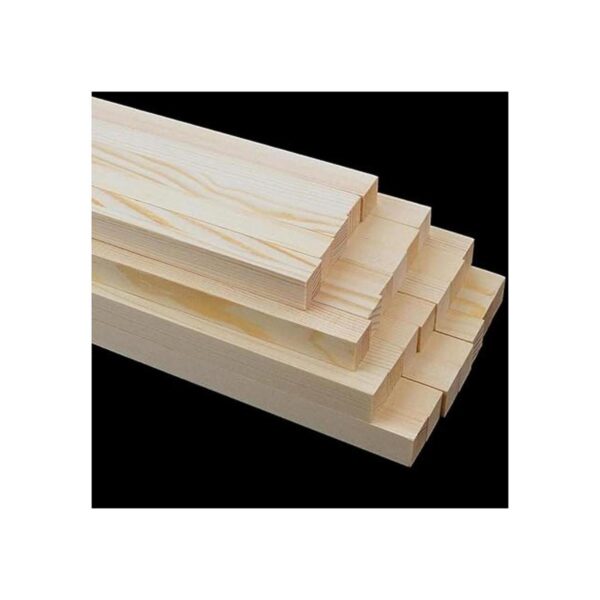 Paquete de 25 varillas cuadradas de madera sin terminar