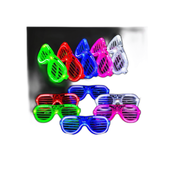 Paquete de 25 lentes LED de 5 colores neón que brillan en_1