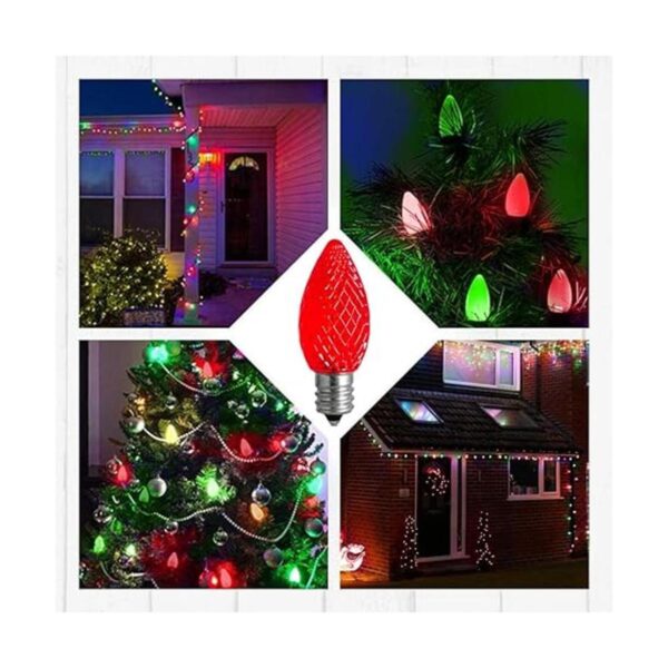 Paquete de 25 bombillas LED de Navidad C7 inastillables C7_4