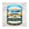 Paquete de 24 pulseras de goma de camuflaje del ejército