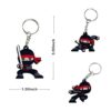 Paquete de 24 llaveros ninja para decoración de fiesta de_3