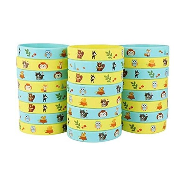 Paquete de 24 pulseras de silicona para baby shower de_1