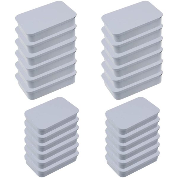 Paquete de 24 recipientes rectangulares de metal_1