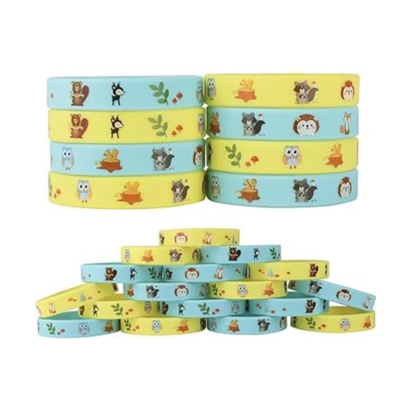 Paquete de 24 pulseras de silicona para baby shower de_5