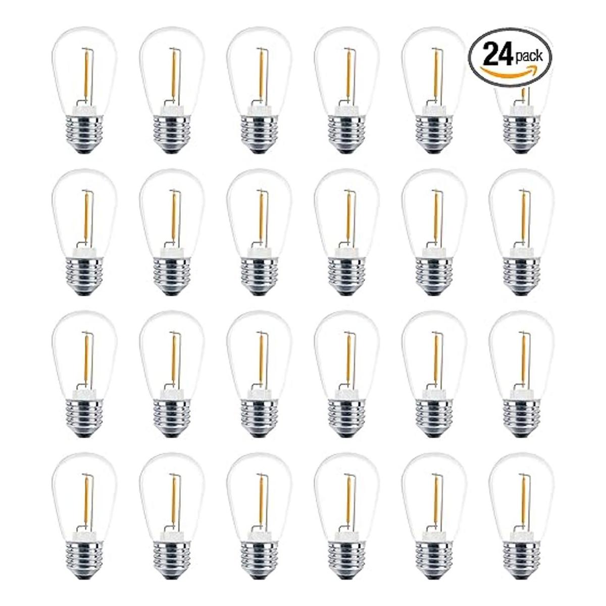 Paquete de 24 bombillas LED S14 de repuesto Meconard