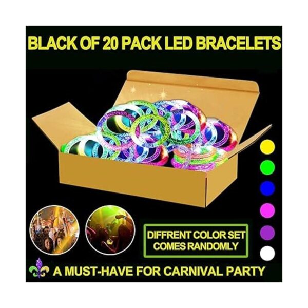 Paquete de 20 pulseras de palos brillantes de Halloween_3