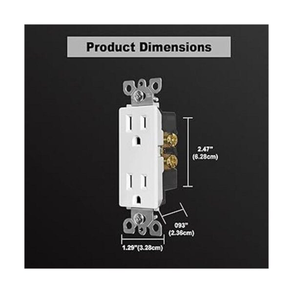 Paquete de 20 receptáculo de pared CML 15A tomas de