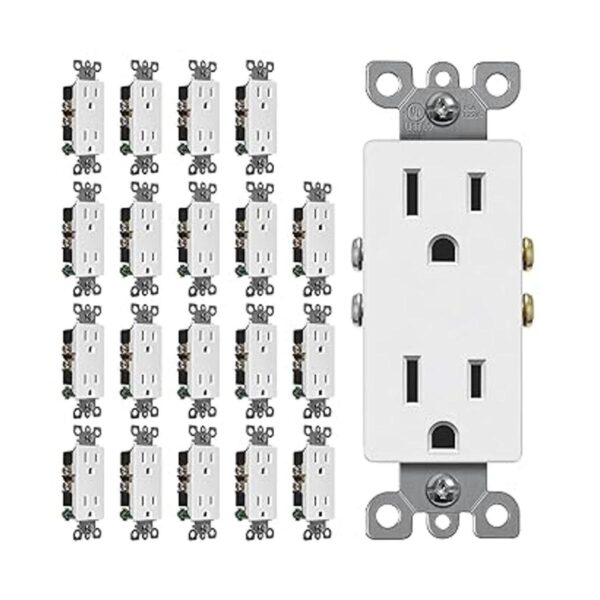 Paquete de 20 receptáculo de pared CML 15A tomas de