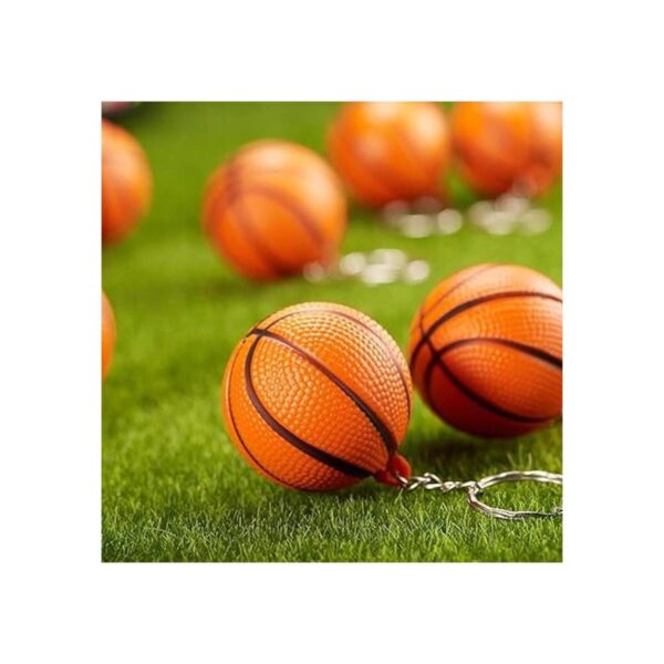 Paquete de 20 llaveros de baloncesto naranja para