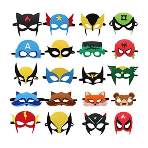 Paquete de 20 máscaras de superhéroe regalos de fiesta_1