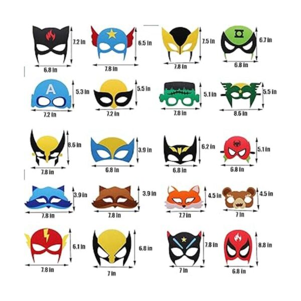 Paquete de 20 máscaras de superhéroe regalos de fiesta_2
