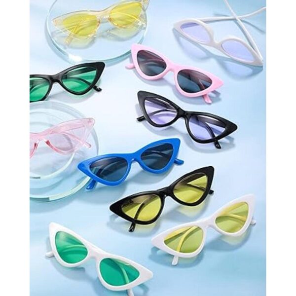 Paquete de 20 gafas de sol retro vintage con ojo de gato_5