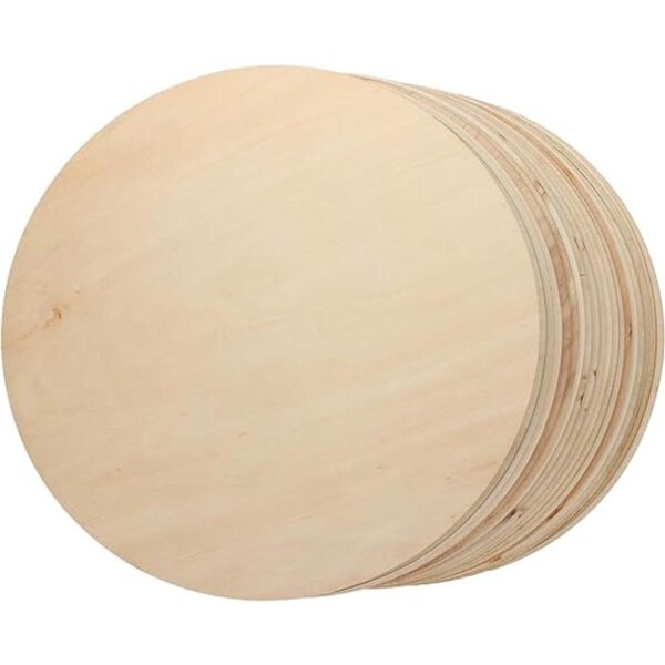 Paquete de 20 círculos de madera de 12 pulgadas para