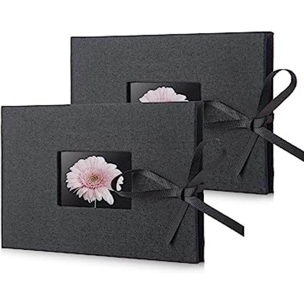 Paquete de 2 álbumes de fotos pequeños de 4 x 6 pulgadas