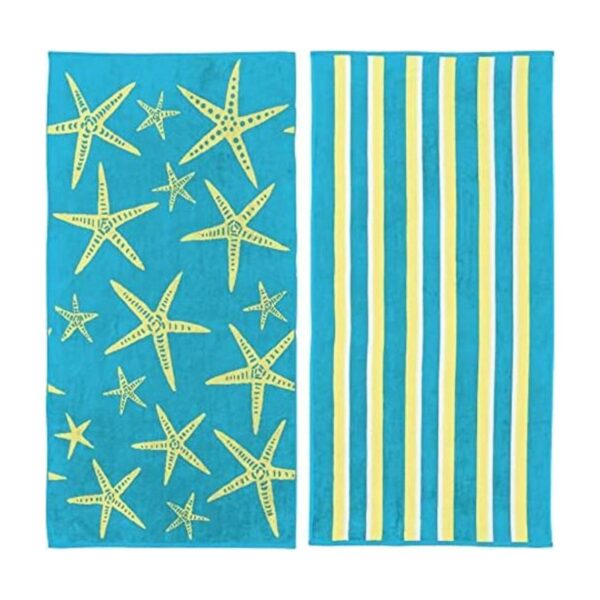 Paquete de 2 toallas de playa con estampado de estrella de_1