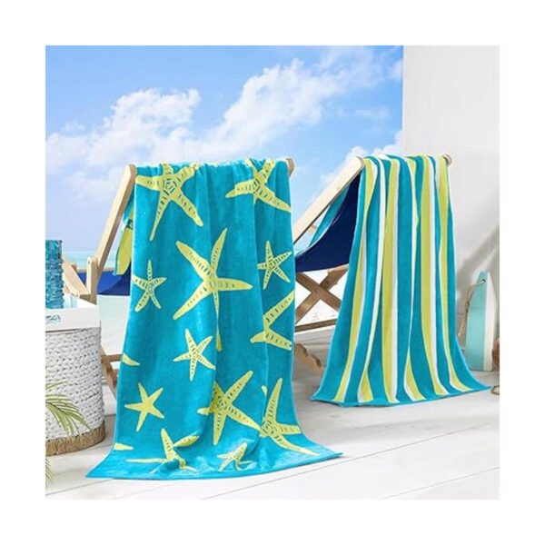 Paquete de 2 toallas de playa con estampado de estrella de_4