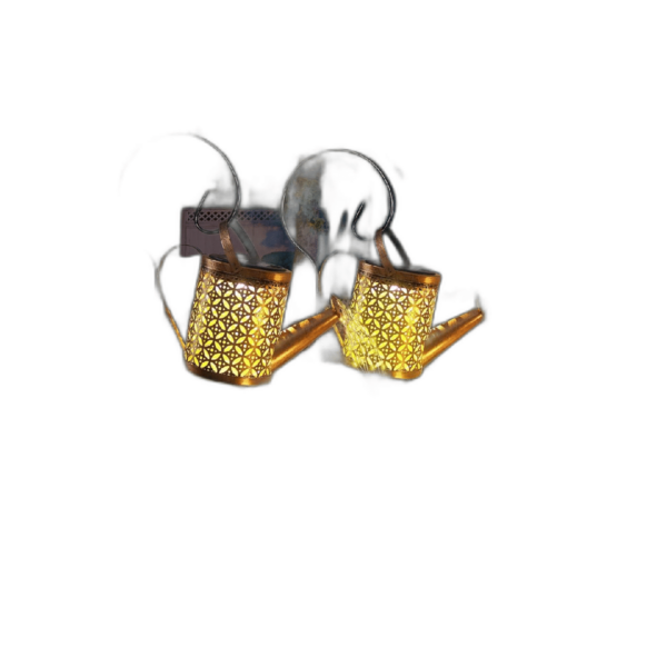 Paquete de 2 regaderas solares con luces linternas_1