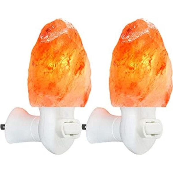 Paquete de 2 lámparas de sal del Himalaya luz nocturna_1