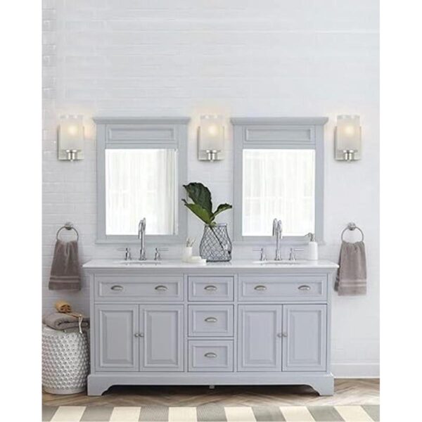 Paquete de 2 lámparas de tocador de baño moderna_3