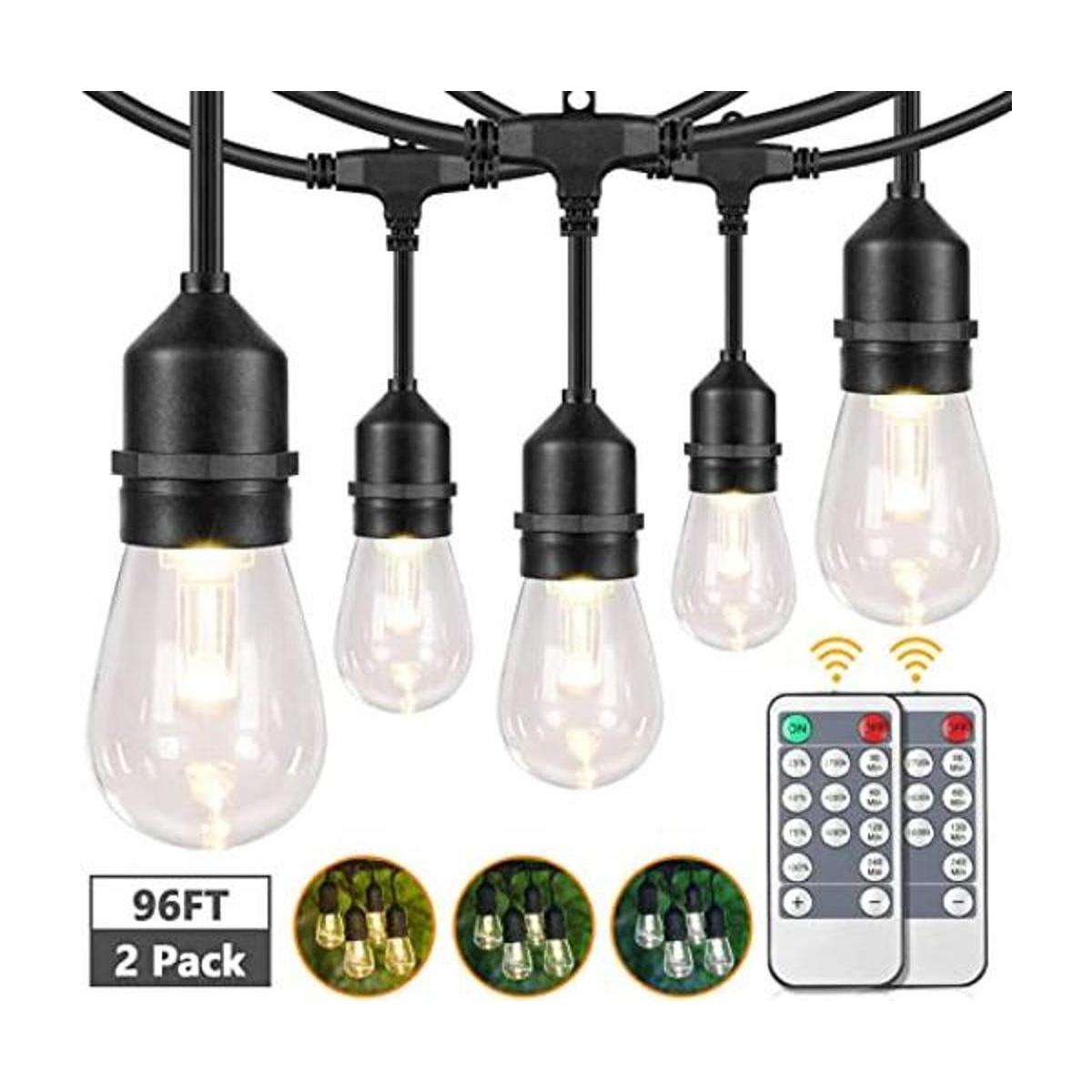 Paquete de 2 luces LED regulables de 3 colores para