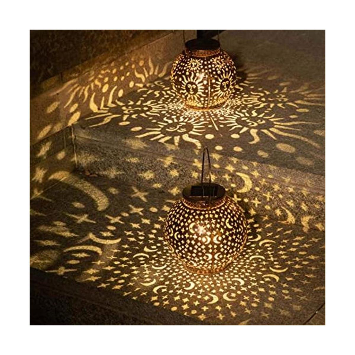 Paquete de 2 linternas solares para jardín luces