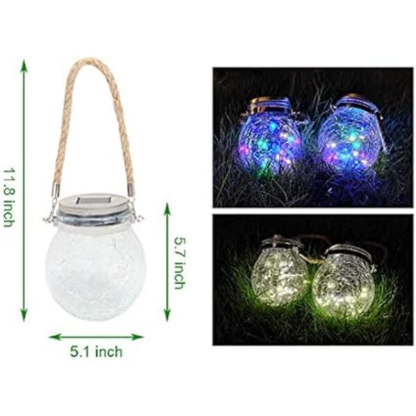 Paquete de 2 luces LED colgantes alimentadas por energía