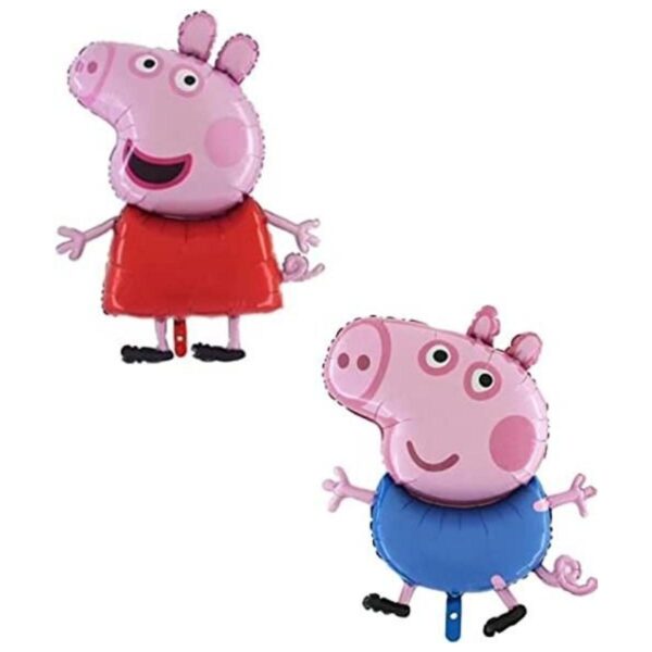 Paquete de 2 globos de 37 pulgadas de Peppa George_1