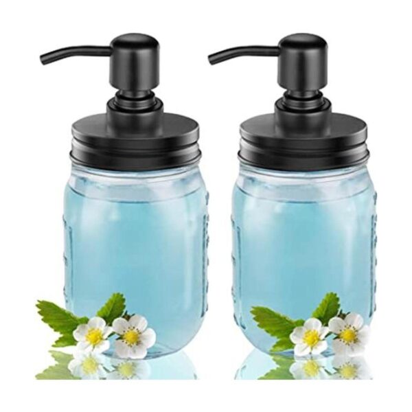 Paquete de 2 dispensadores de jabón Mason Jar_1