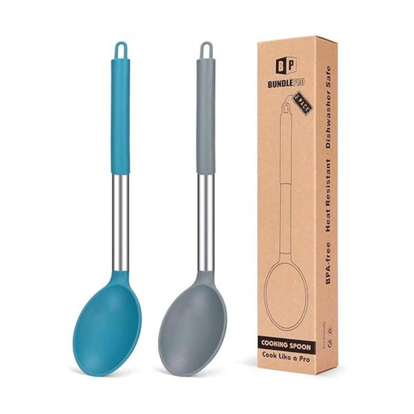 Paquete de 2 cucharas de cocina de silicona grandes_1