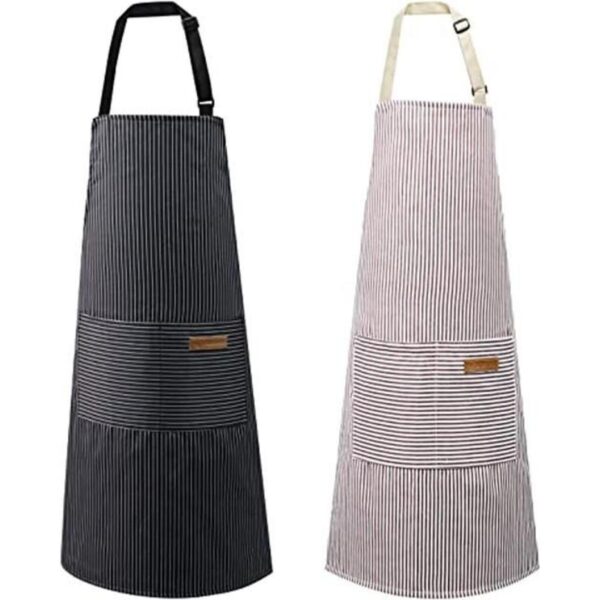 Paquete de 2 delantales delantales de cocina de algodón_1