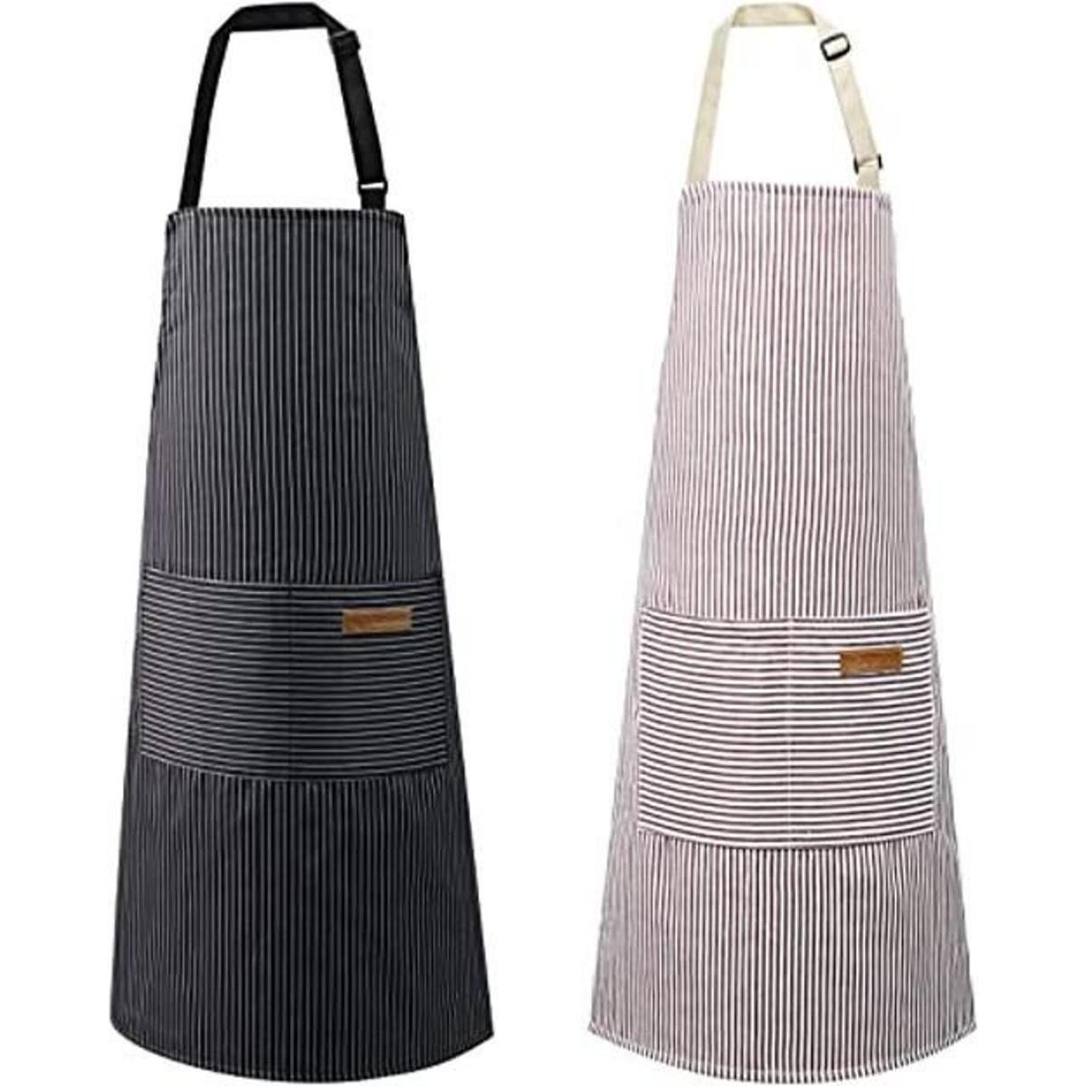 Paquete de 2 delantales delantales de cocina de algodón