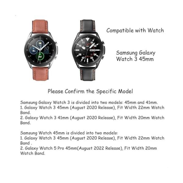Paquete de 2 correas para Galaxy Watch 3 de 1.772 in_3