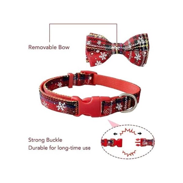 Paquete de 2 collares de Navidad para perros con corbatín