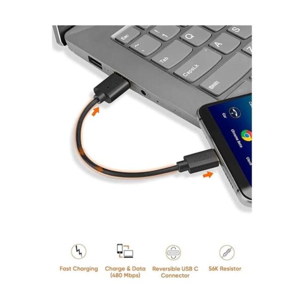 Paquete de 2 cables USB a USB C cable de carga rápida_3